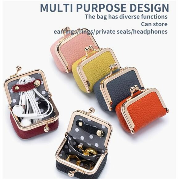 Green Leather Mini Travel Jewelry Box Ring Earring Necklace Organizer Case - Picture 6 of 7